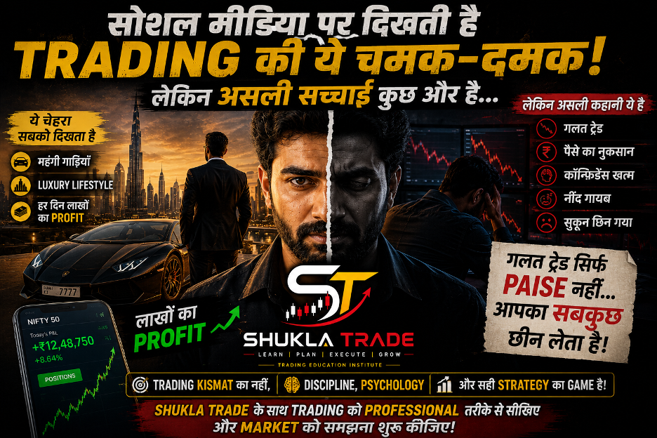 Social Media Trading Reality को समझें। जानिए सोशल मीडिया ट्रेडिंग की सच्चाई, Trading Psychology, Risk Management, FOMO, Discipline और Professional Trading की पूरी गाइड।
